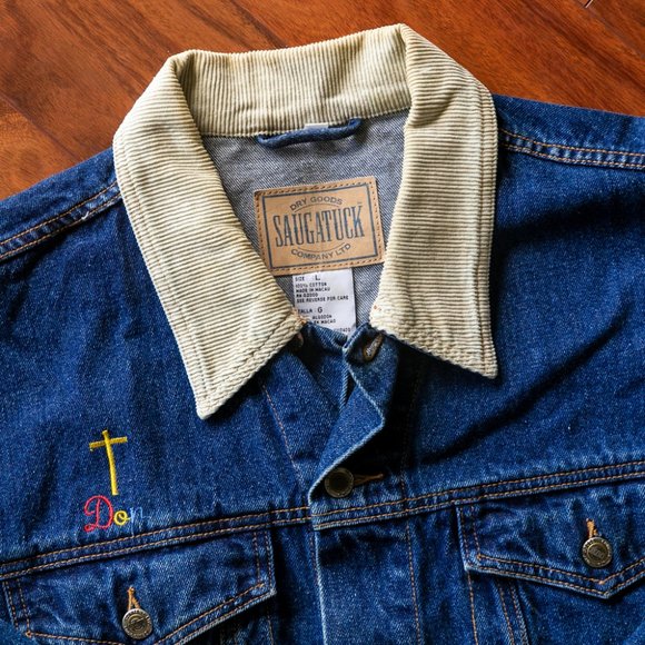 Vintage Saugatuk Embroidered Denim Jean Jacket - Picture 2 of 6